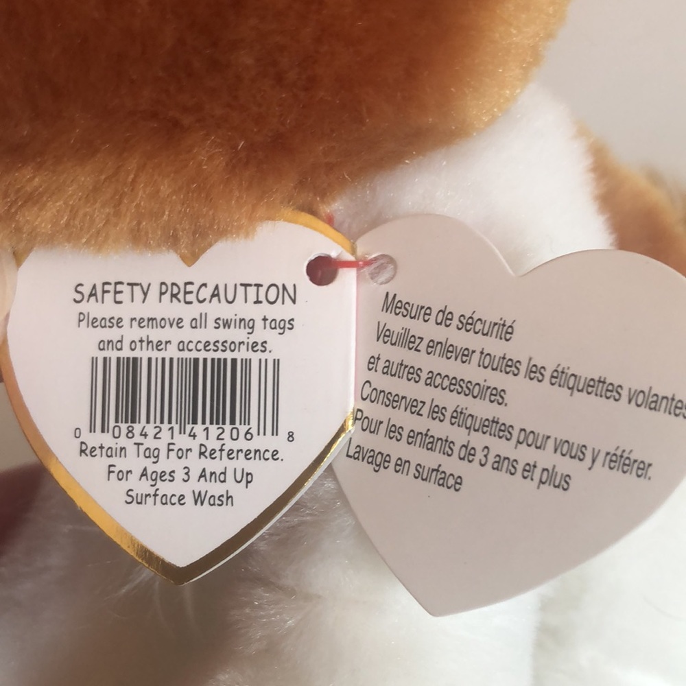 Velve Ty Original Beanies Barks Dog Plush With Swing Tag - Picture 8 of 11